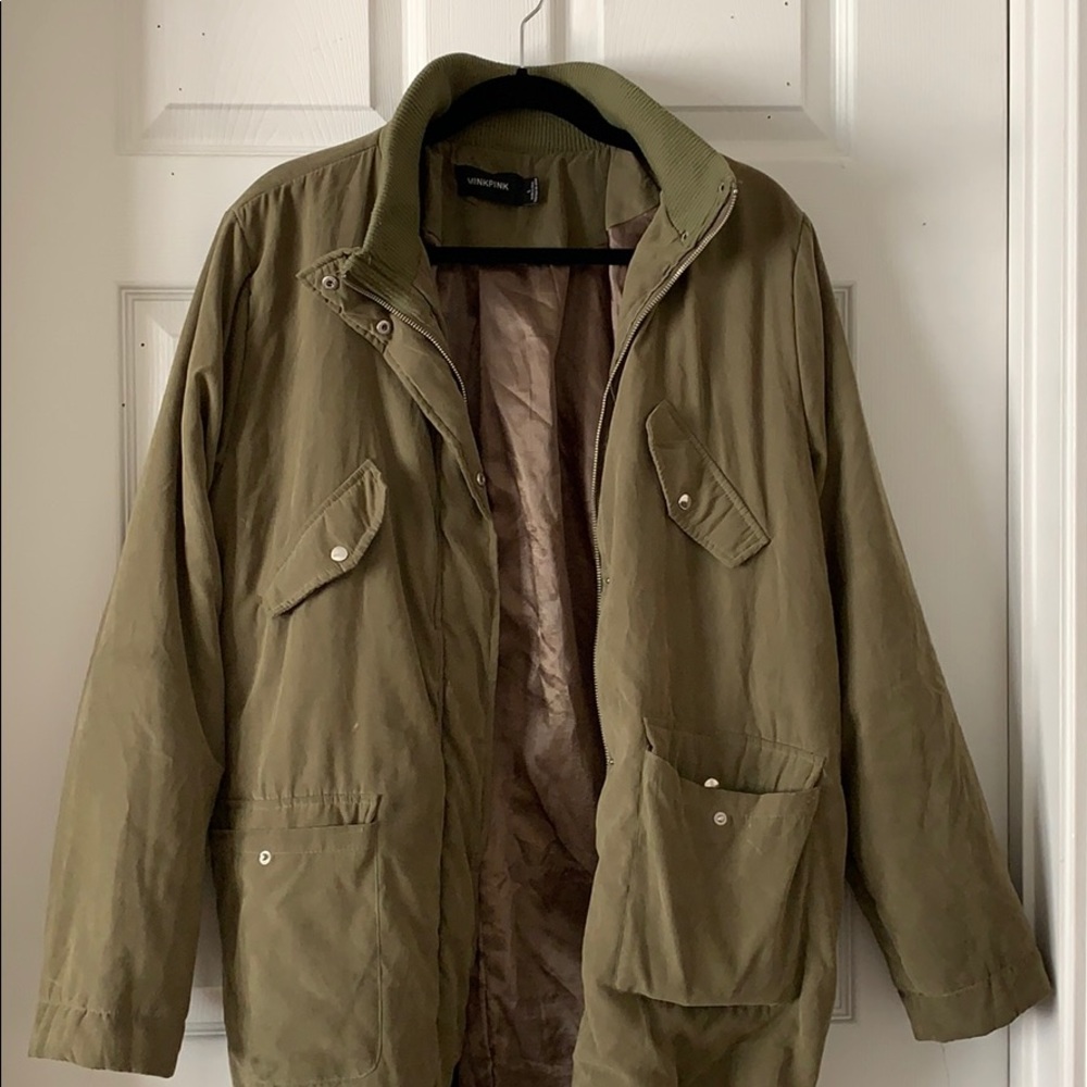 Olive green bomber jacket